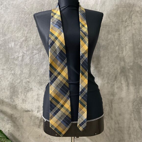 Lands' End Men's Silk paisley /silk wool plaid Ties Lot Of 2 Handsewn in USA - Picture 12 of 15